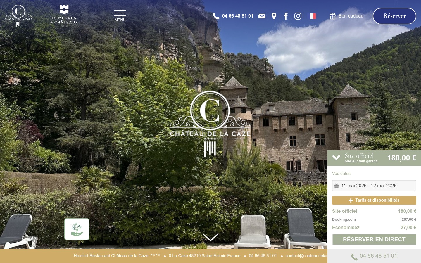 Capture d'ecran d'un site client Otelico